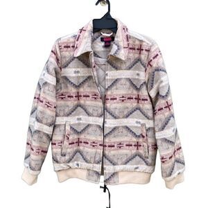 Rock&Roll Denim Zip Jacket Coat Southwestern Cowgirl Western Size L